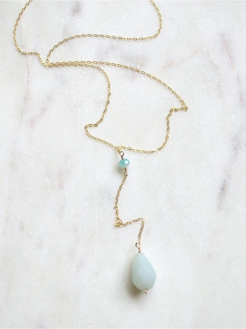 Amazonite Lariat Necklace